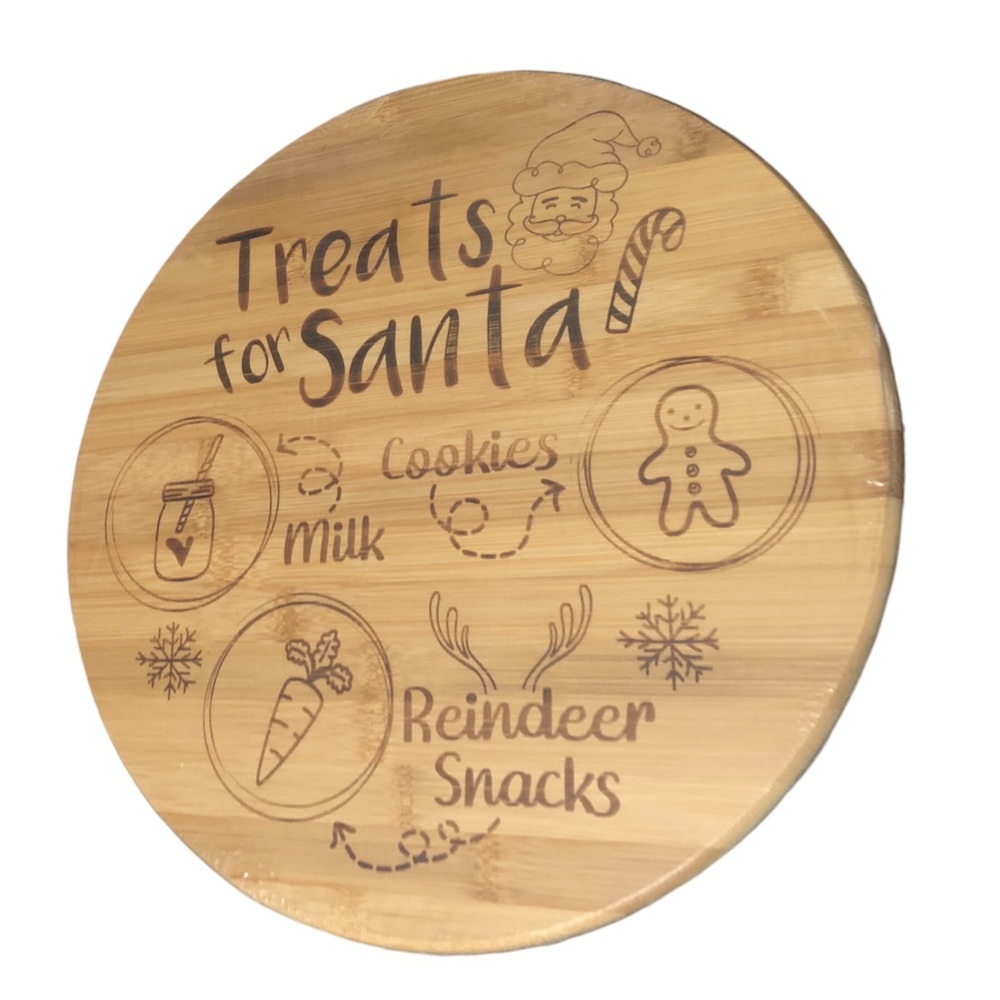 Treats for Santa Christmas lazy Susan tray NEW
